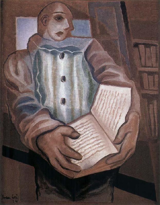 Juan Gris The clown scooped up the book china oil painting image